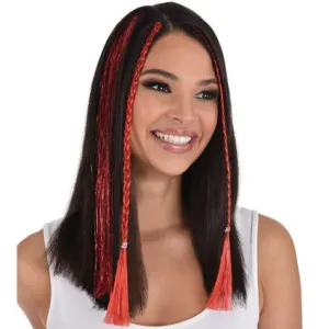 Red Tinsel Hair Extensions | 3 pc