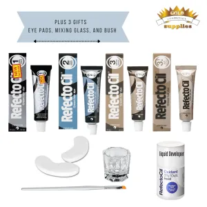 Refectocil 4 Colors Kit w/ Developer   3 Gifts