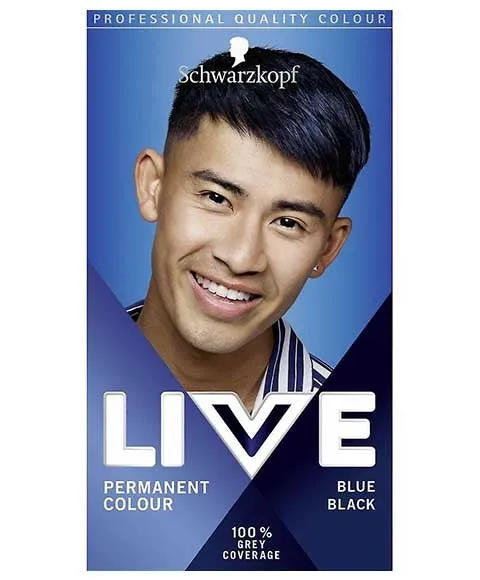 Schwarzkopf LIVE Intense Colour Permanent Hair Dye, Blue Black 090