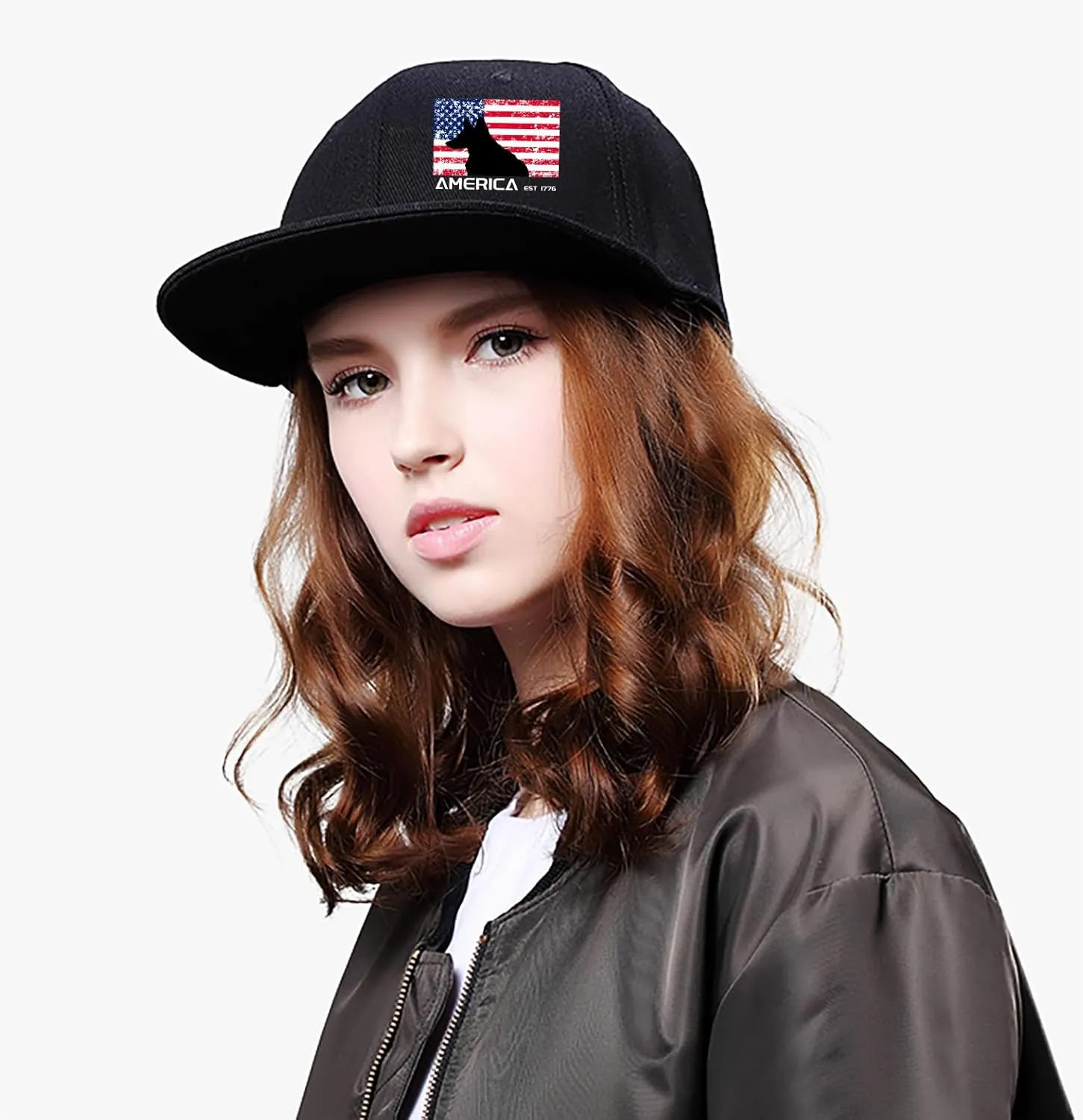 Skull Hat Snapback Hats for Men Flat Bill Hats for Men Fitted Hat Adjustable Black Baseball Hats