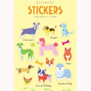Sticker Sheet: Colorful Dogs