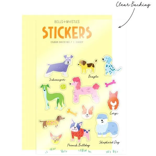 Sticker Sheet: Colorful Dogs