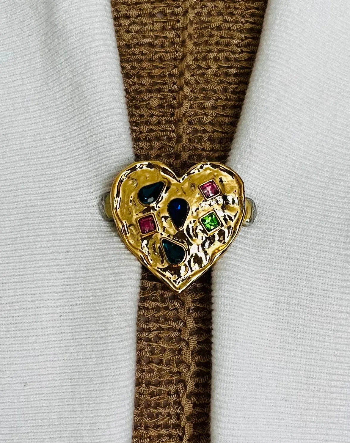 Sweater Clips Heart Sweater Clip Cardigan Clasp Rhinestone Cardigan Clip for Cloak Clasp Sweater Guard Jewelry Gift for Mom Gift for Her