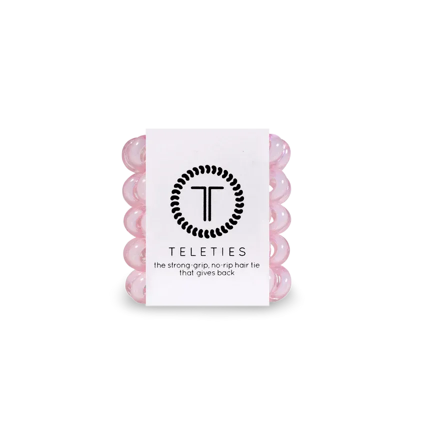 Teleties Hair Tie - Tiny Band Pack of 5 - Rose Water Pink