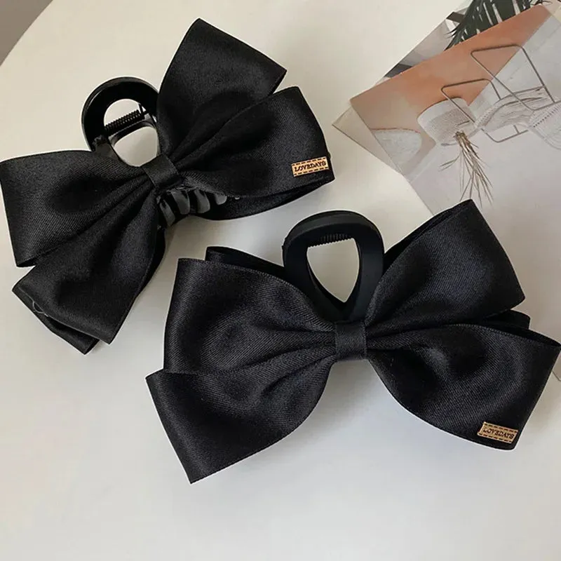 VAIGE 14cm Matte Black Large Crab Hair Claw Clip - Versatile Hairpin Hair Accessories for All Seasons