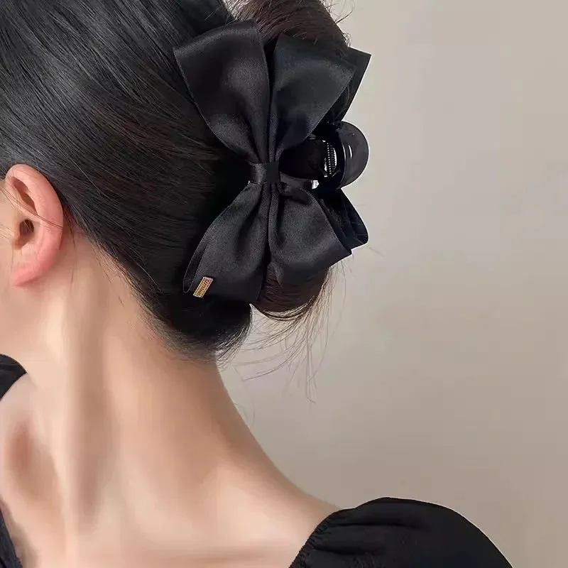 VAIGE 14cm Matte Black Large Crab Hair Claw Clip - Versatile Hairpin Hair Accessories for All Seasons