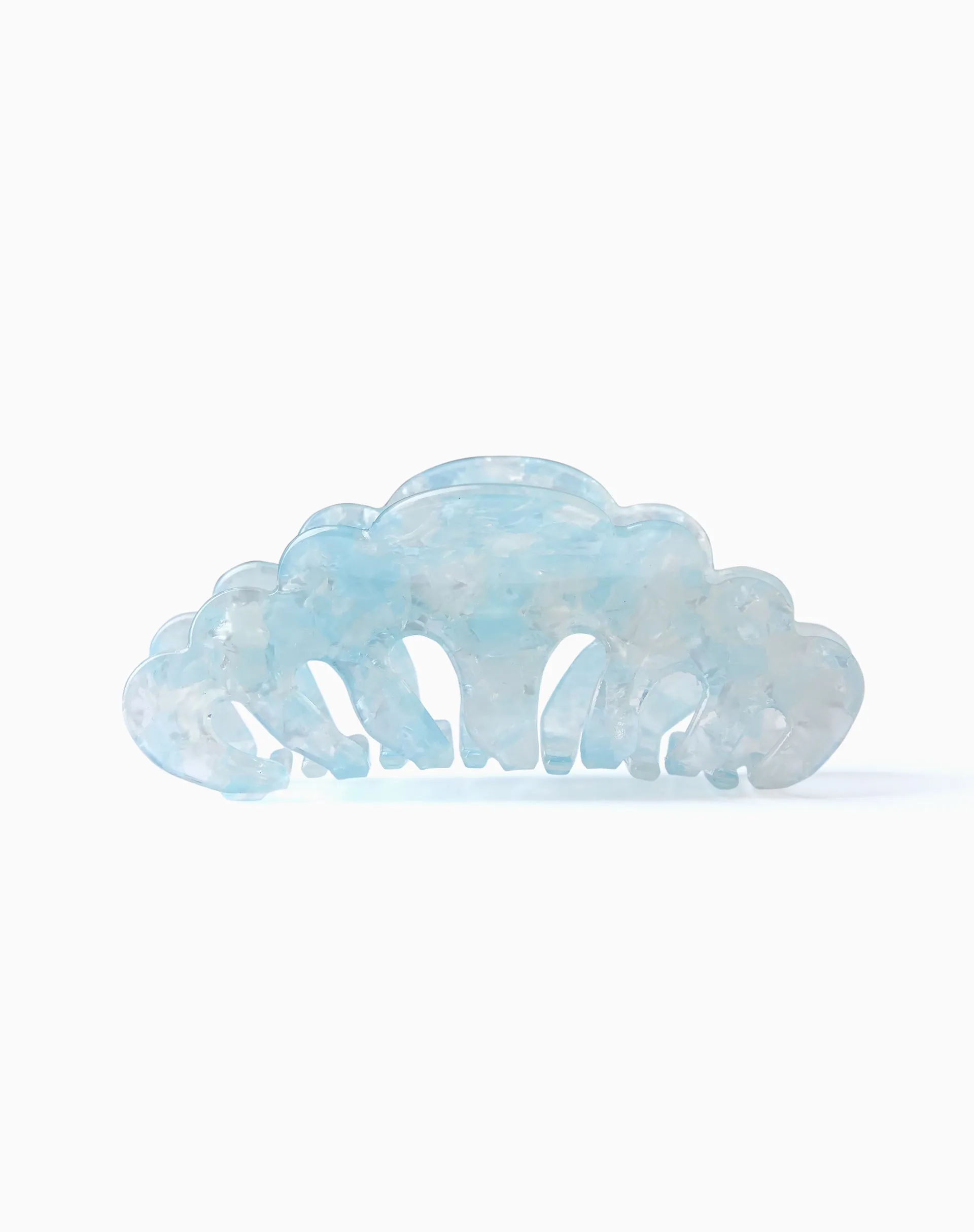 Valvia Hair Claw in White Pearl
