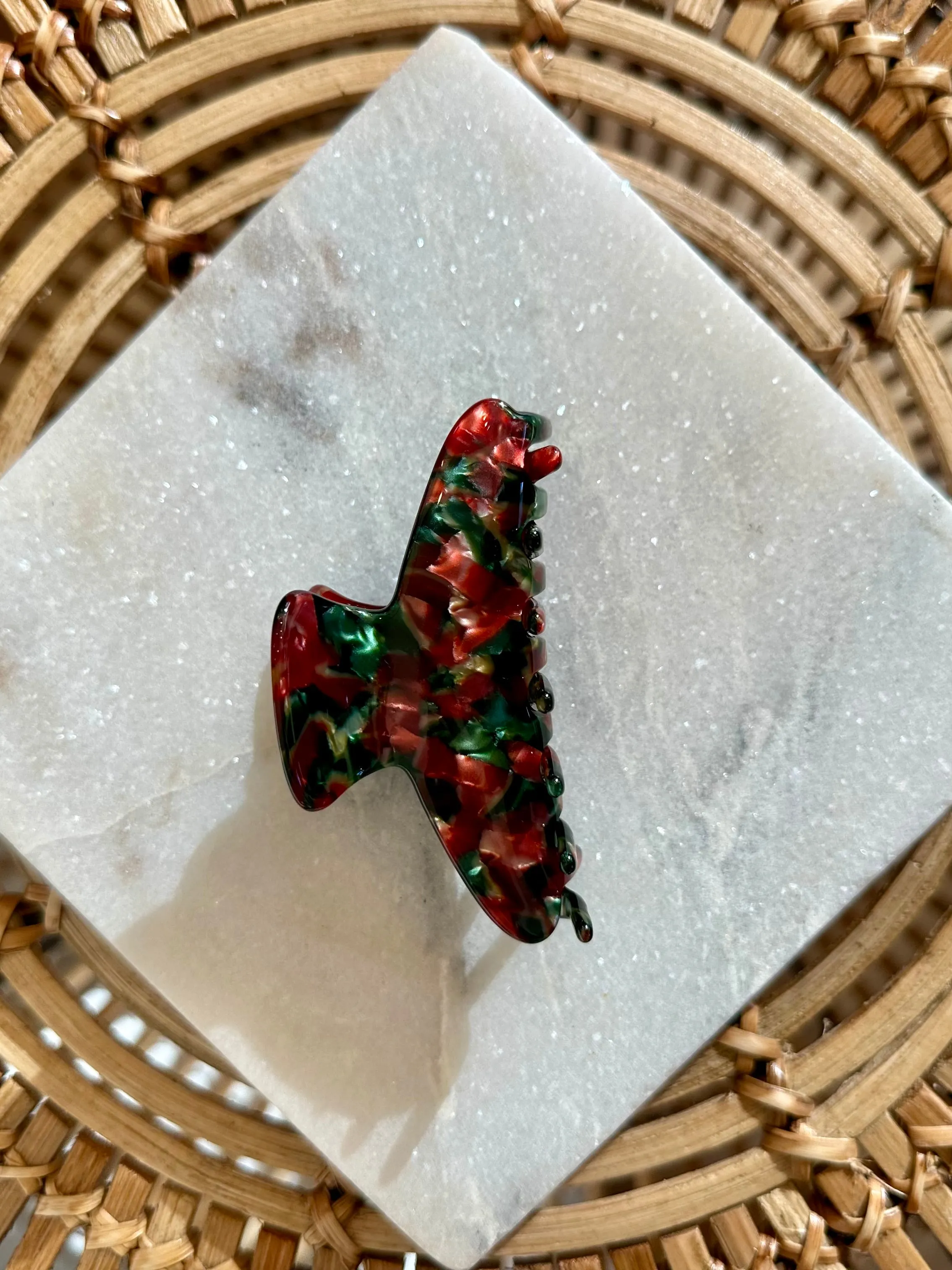 Vintage Christmas Claw Clips