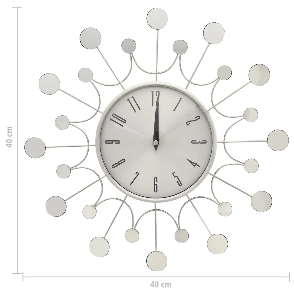 Wall Clock Silver 40 cm Metal