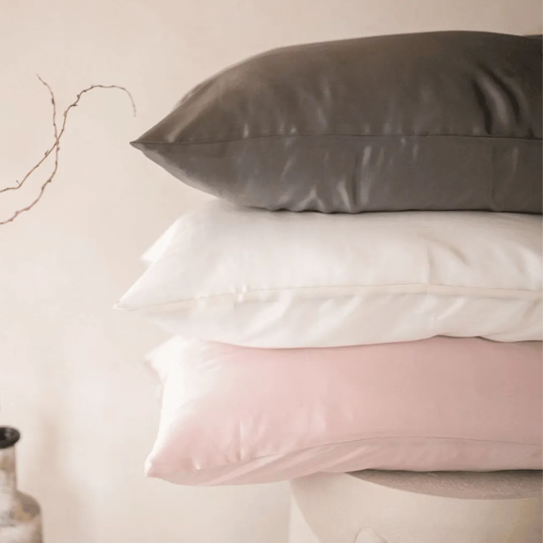 White Silk Pillowcase (Queen)   Scrunchies