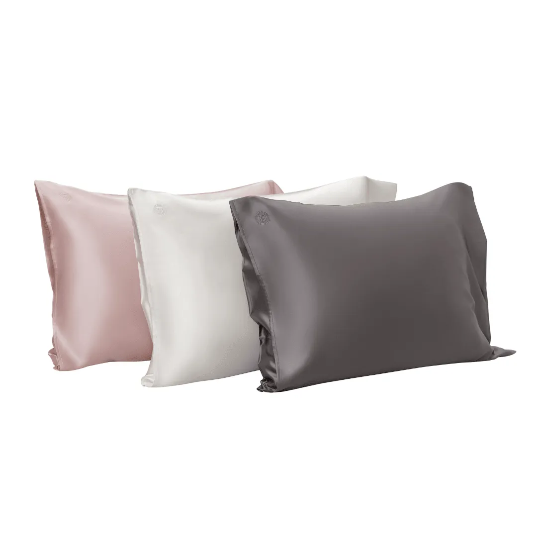 White Silk Pillowcase (Queen)   Scrunchies