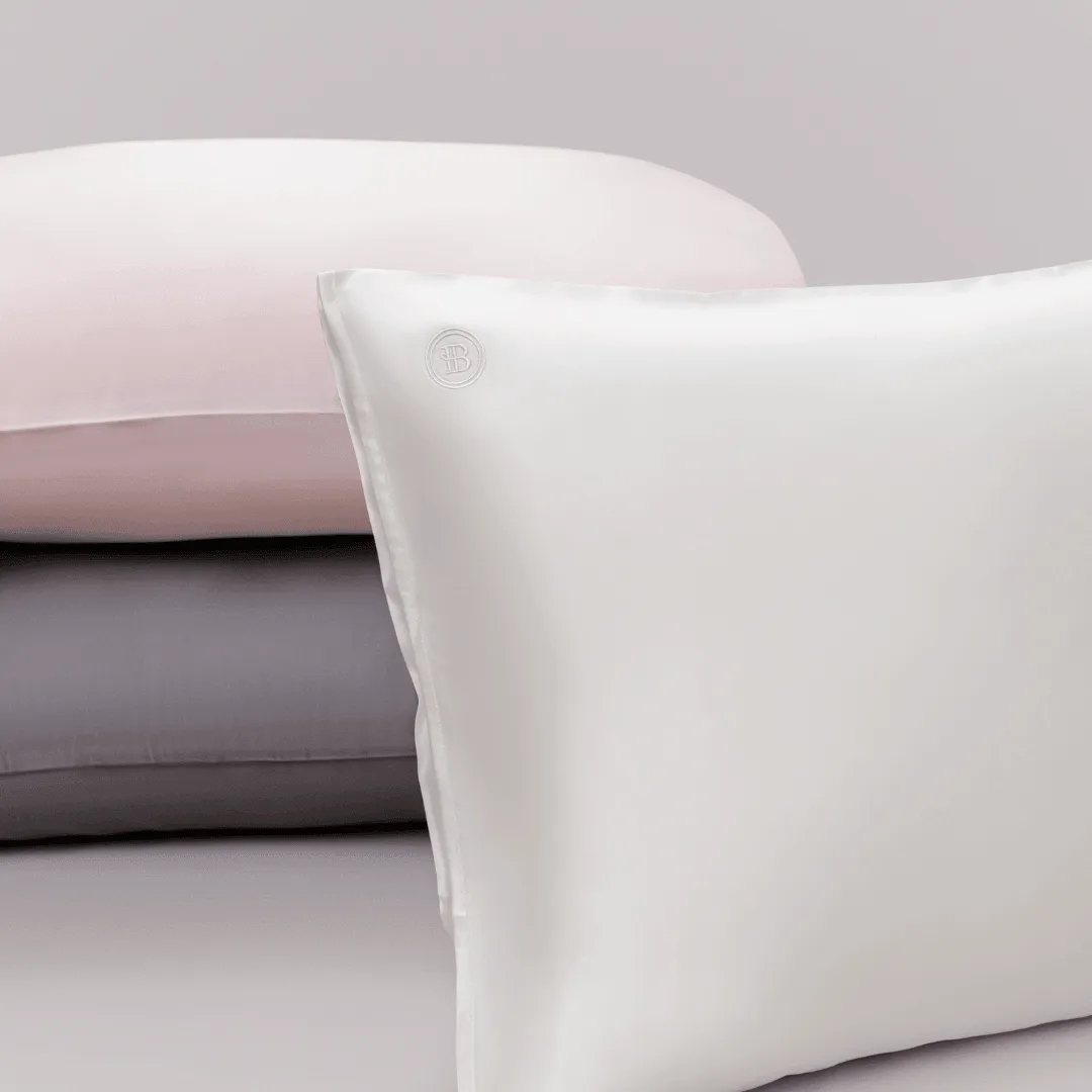 White Silk Pillowcase (Queen)   Scrunchies