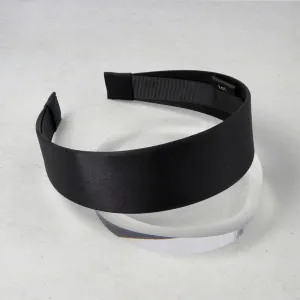 Wide Black Silk Headband