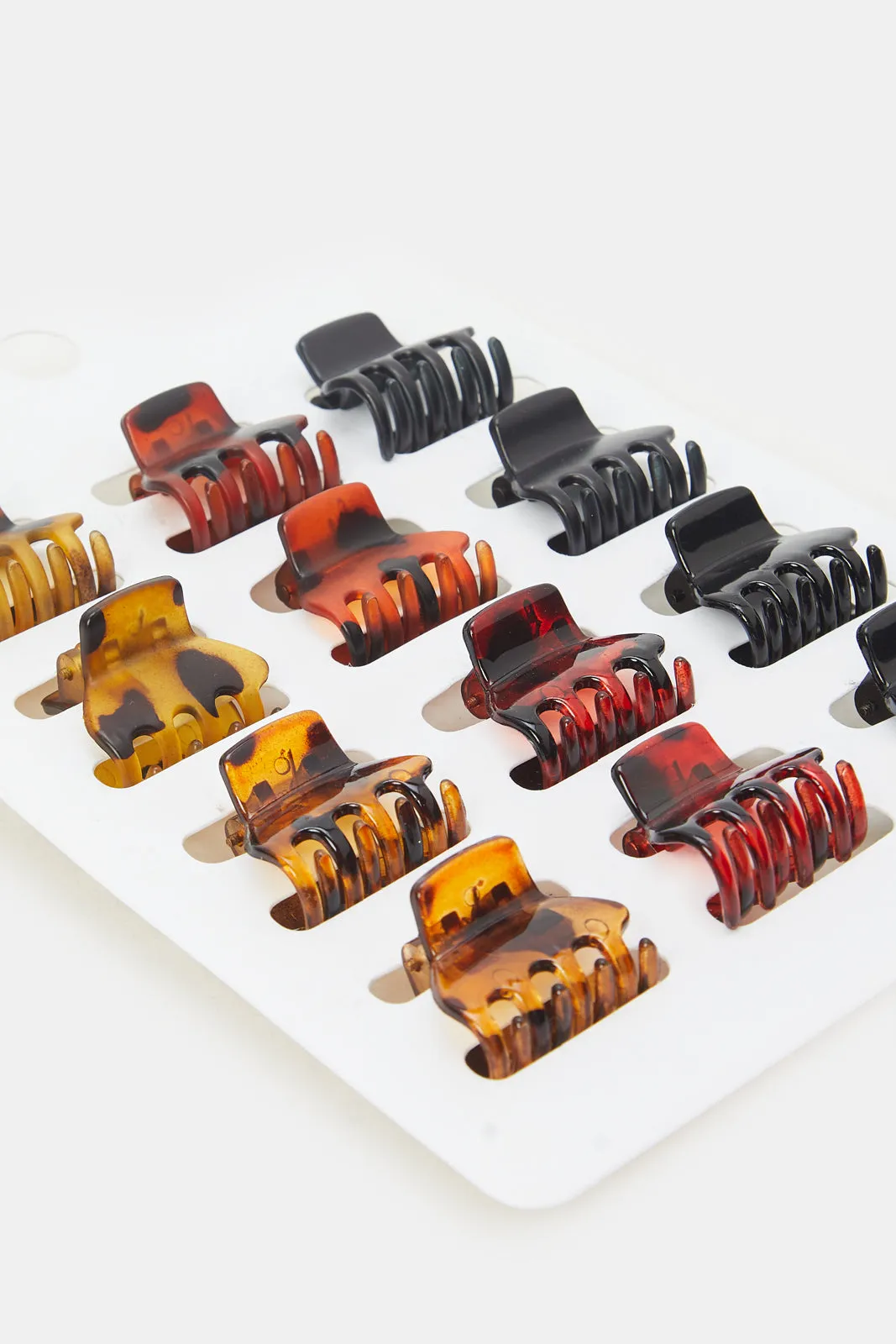 Women Assorted Printed Hair Clip Set (12 Piece)