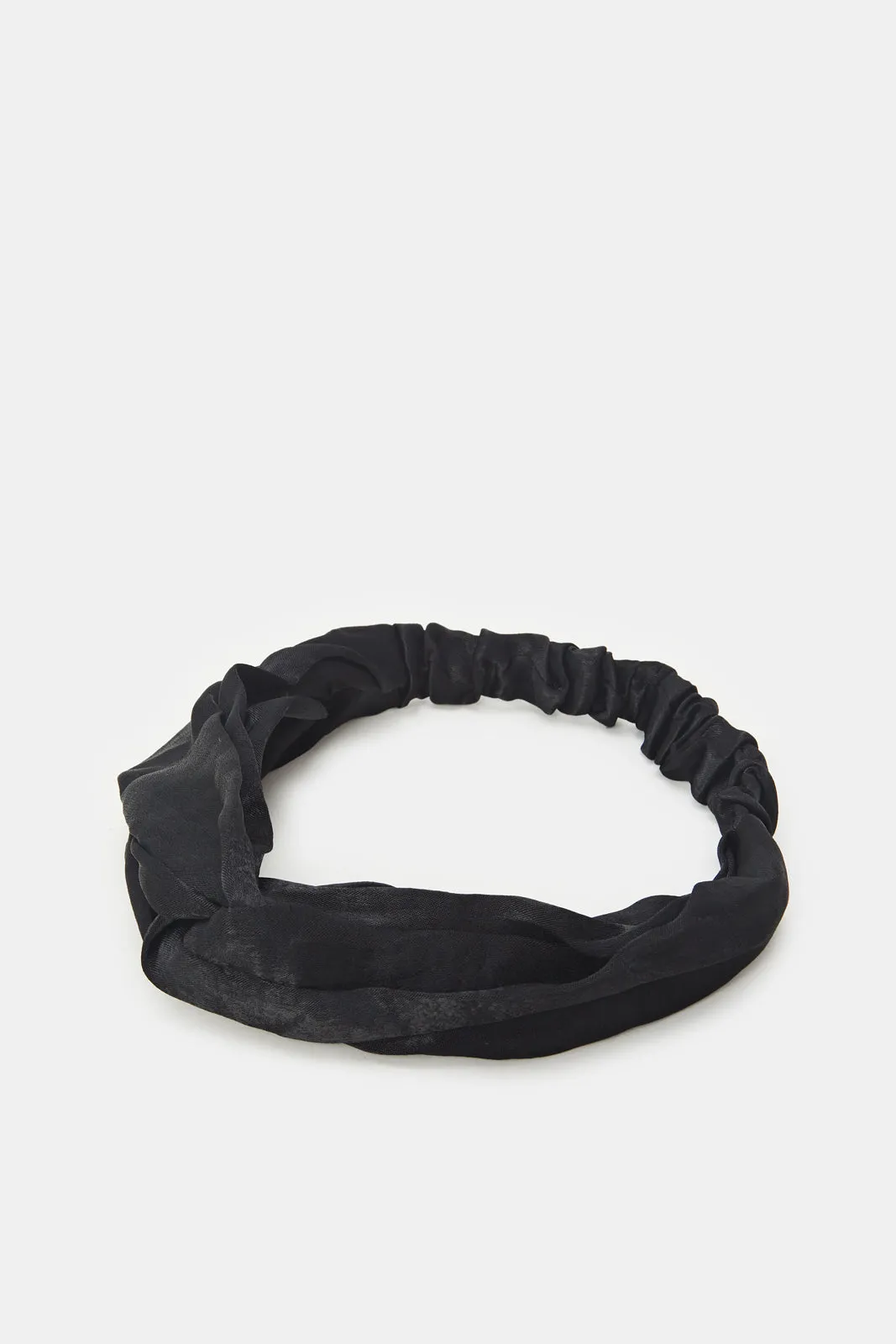Women White And Black Printed Hair Wrap Set (2 Piece)