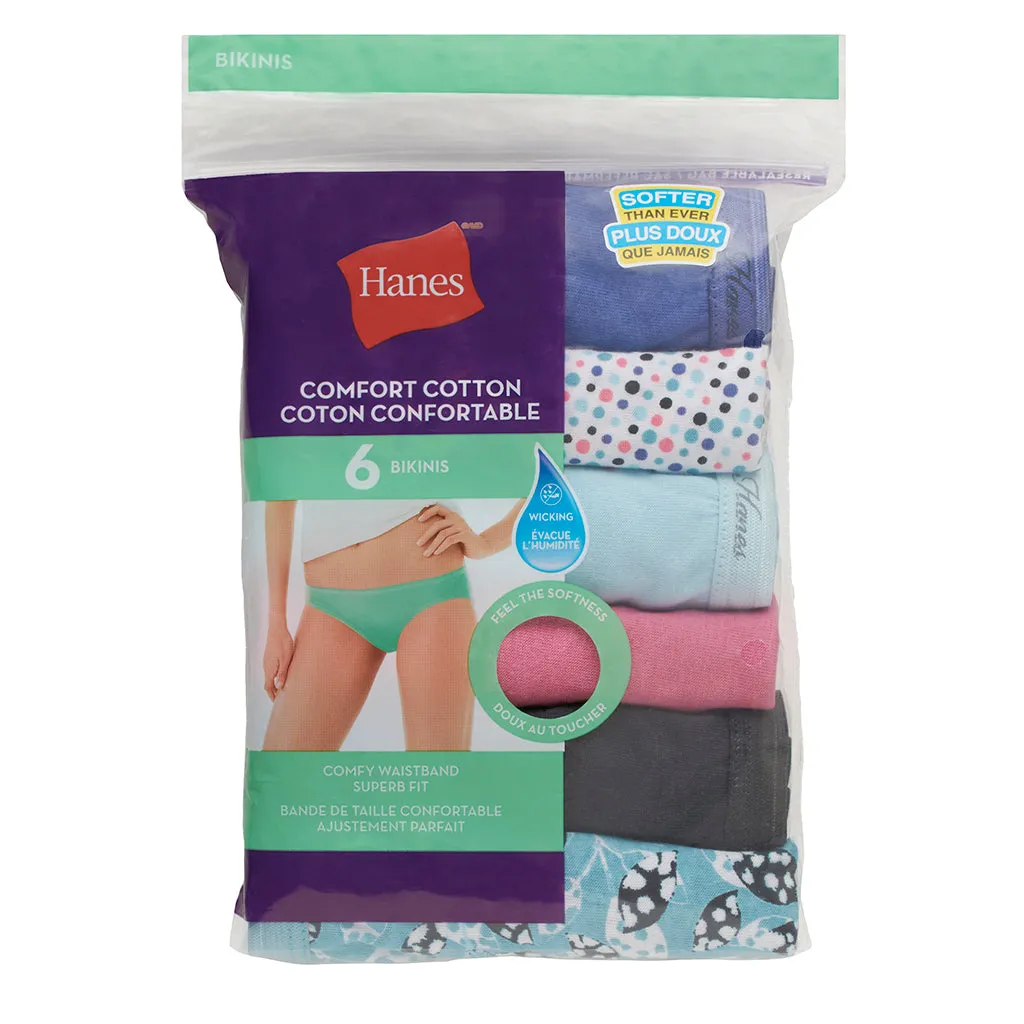 Women's Hanes 6 Pack Bikini Briefs