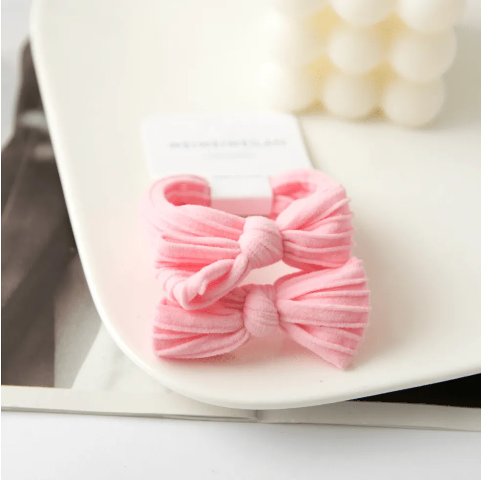 XO Fashion - HT5003 Bow Style Cute Design Hair Tie 2/unit: Purple
