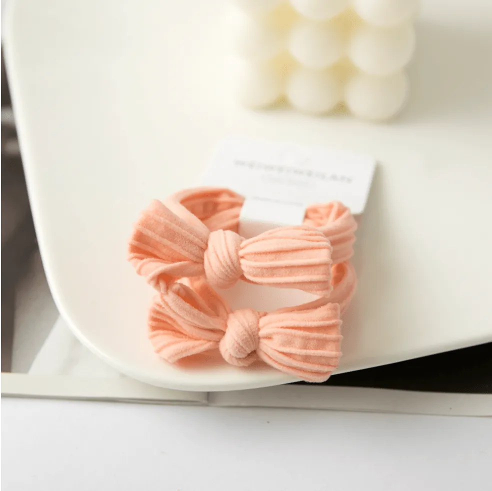 XO Fashion - HT5003 Bow Style Cute Design Hair Tie 2/unit: Purple