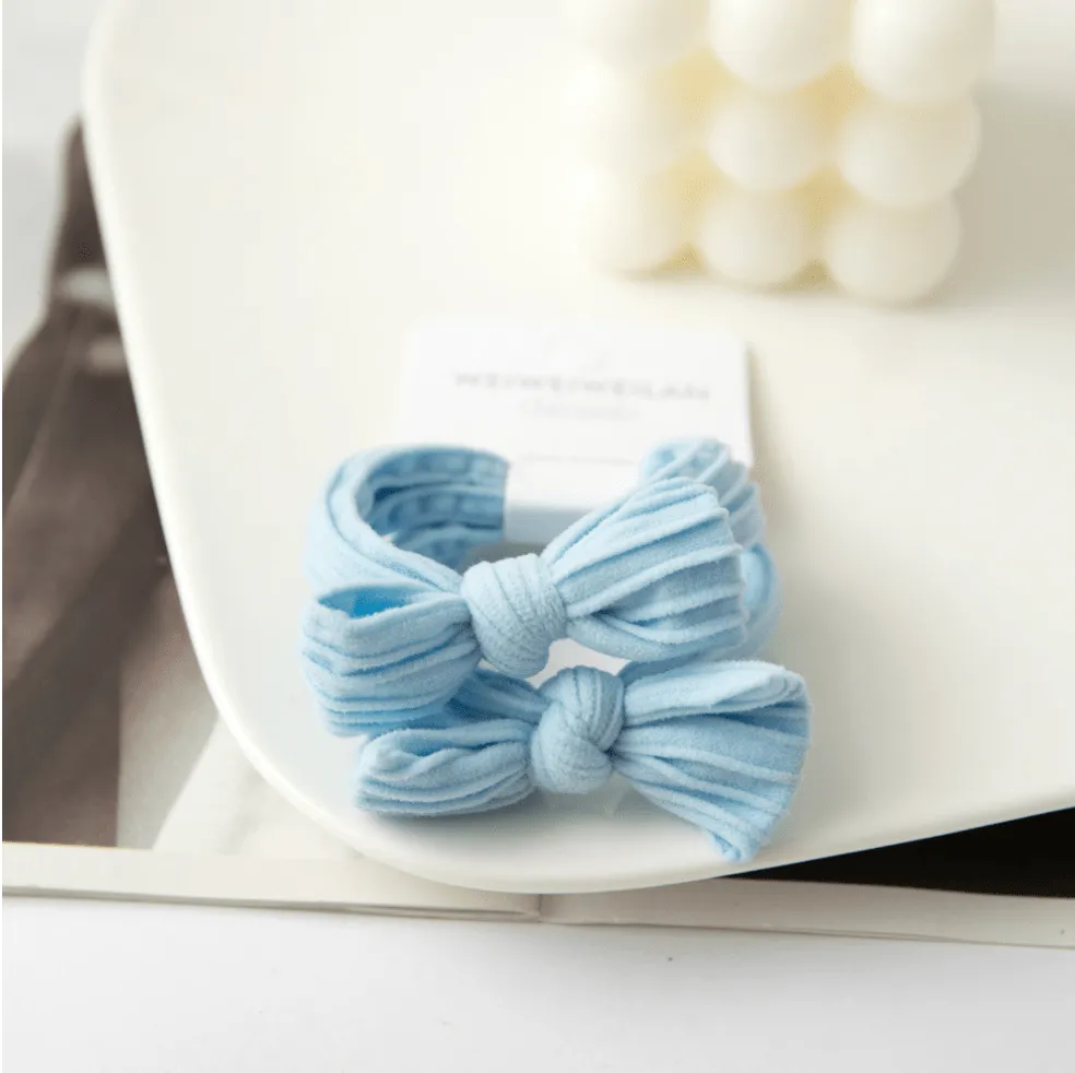 XO Fashion - HT5003 Bow Style Cute Design Hair Tie 2/unit: Purple