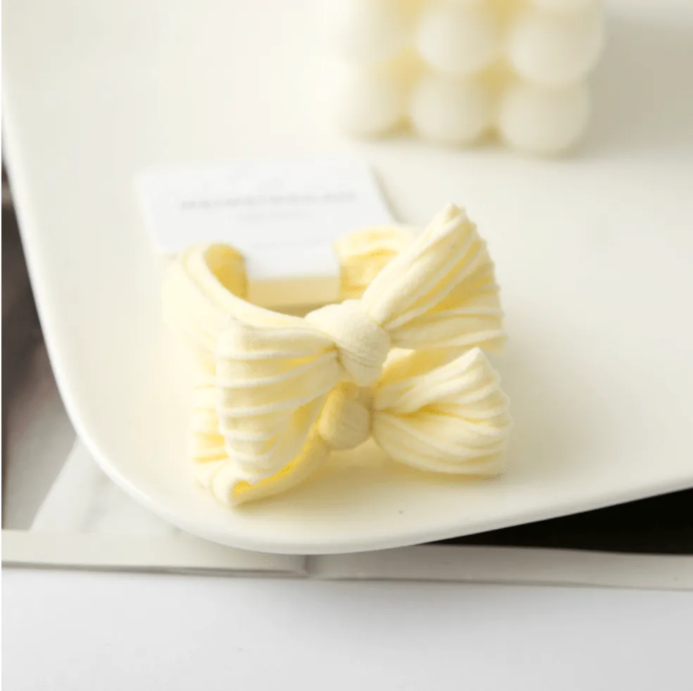 XO Fashion - HT5003 Bow Style Cute Design Hair Tie 2/unit: Purple