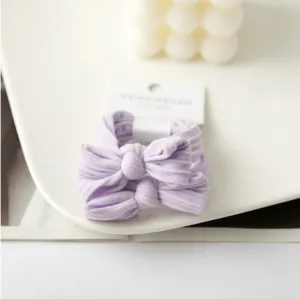 XO Fashion - HT5003 Bow Style Cute Design Hair Tie 2/unit: Purple